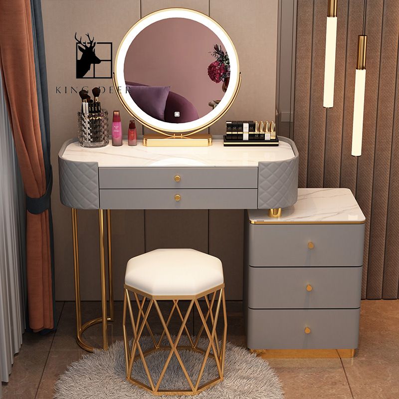 80*40*75cm - mặt đá - màu ghi xám