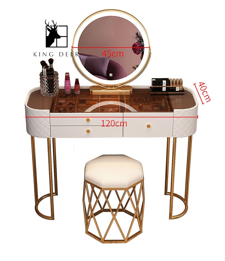 Bàn trang điểm Amanda gương LED, BTD-033