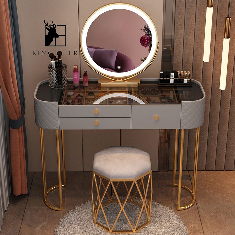BTD-0338 Bàn trang điểm Amanda gương LED, BTD-033