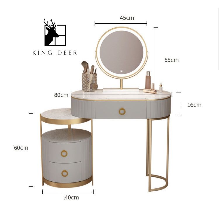 Bàn trang điểm Ceridwen gương LED, BTD-034