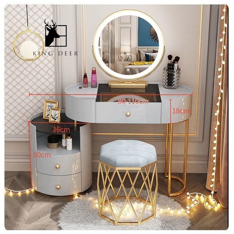 Bàn trang điểm Christabel gương LED, BTD-037