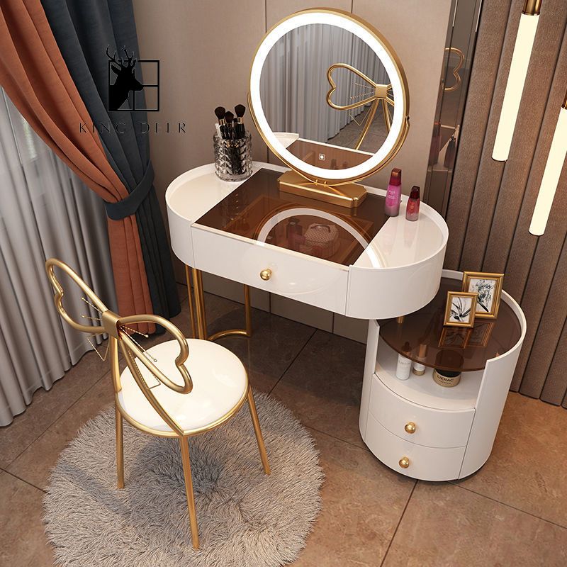 BTD-03712 Bàn trang điểm Christabel gương LED, BTD-037