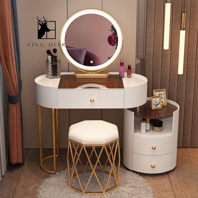 BTD-03717 Bàn trang điểm Christabel gương LED, BTD-037