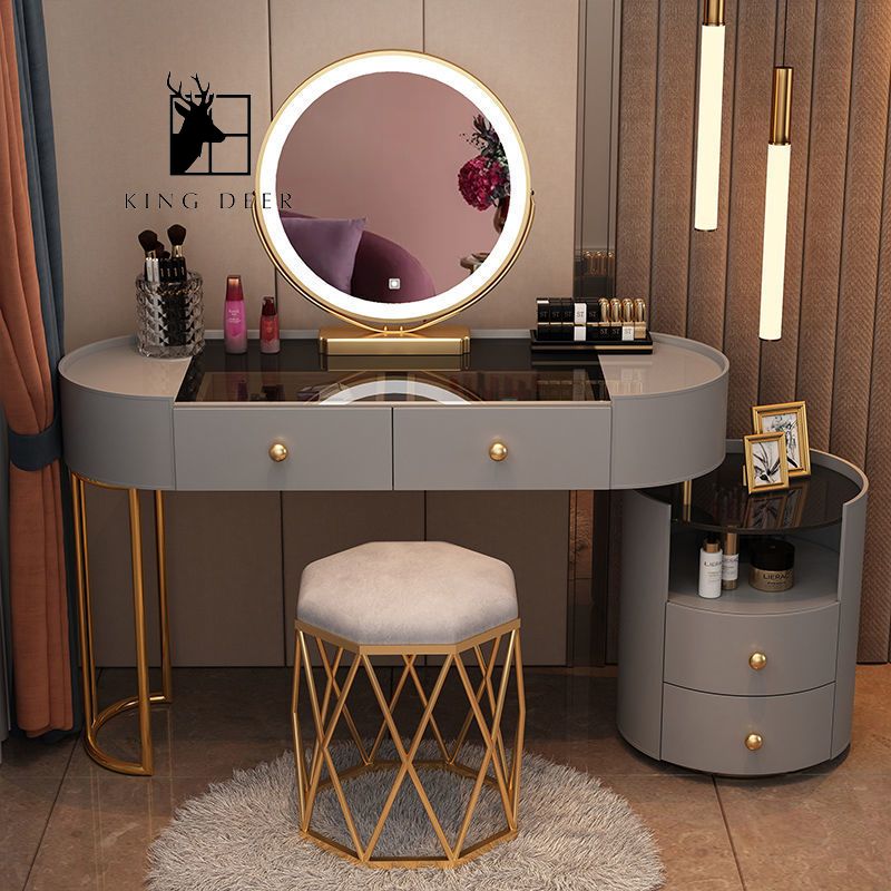 BTD-0379 Bàn trang điểm Christabel gương LED, BTD-037