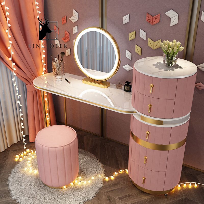 BTD-0381 Bàn trang điểm Delwyn gương LED, BTD-038