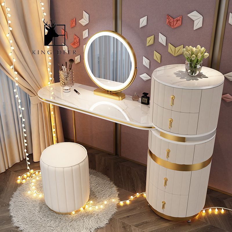 BTD-0383 Bàn trang điểm Delwyn gương LED, BTD-038