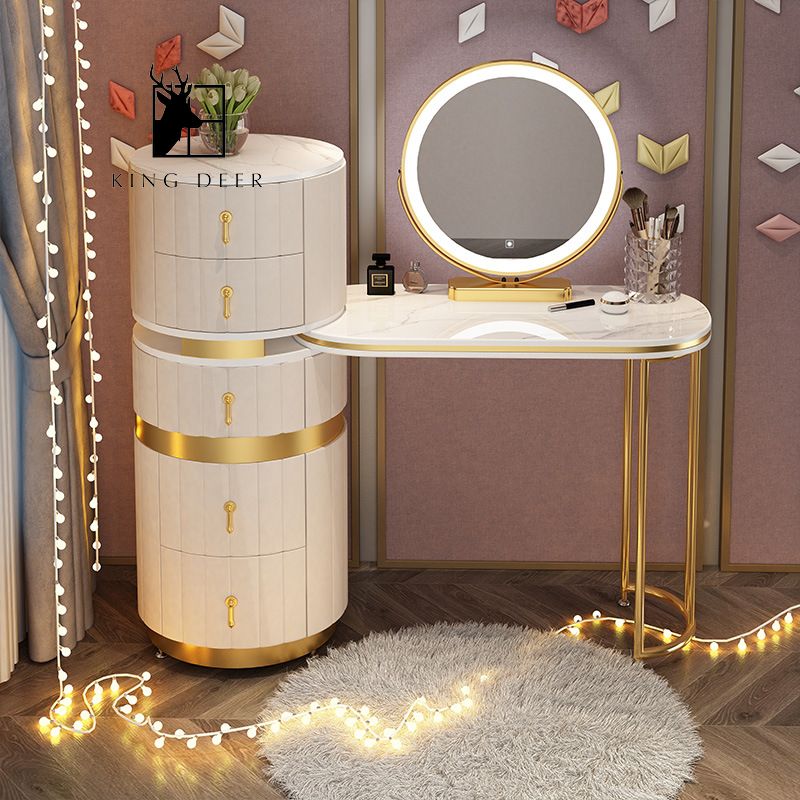 BTD-0385 Bàn trang điểm Delwyn gương LED, BTD-038