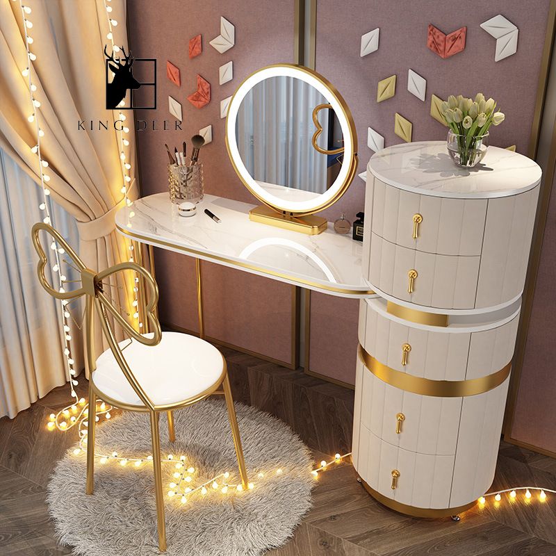 BTD-0386 Bàn trang điểm Delwyn gương LED, BTD-038