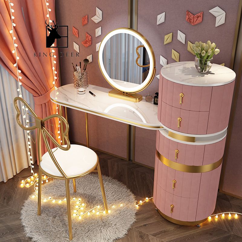 Bàn trang điểm Delwyn gương LED, BTD-038