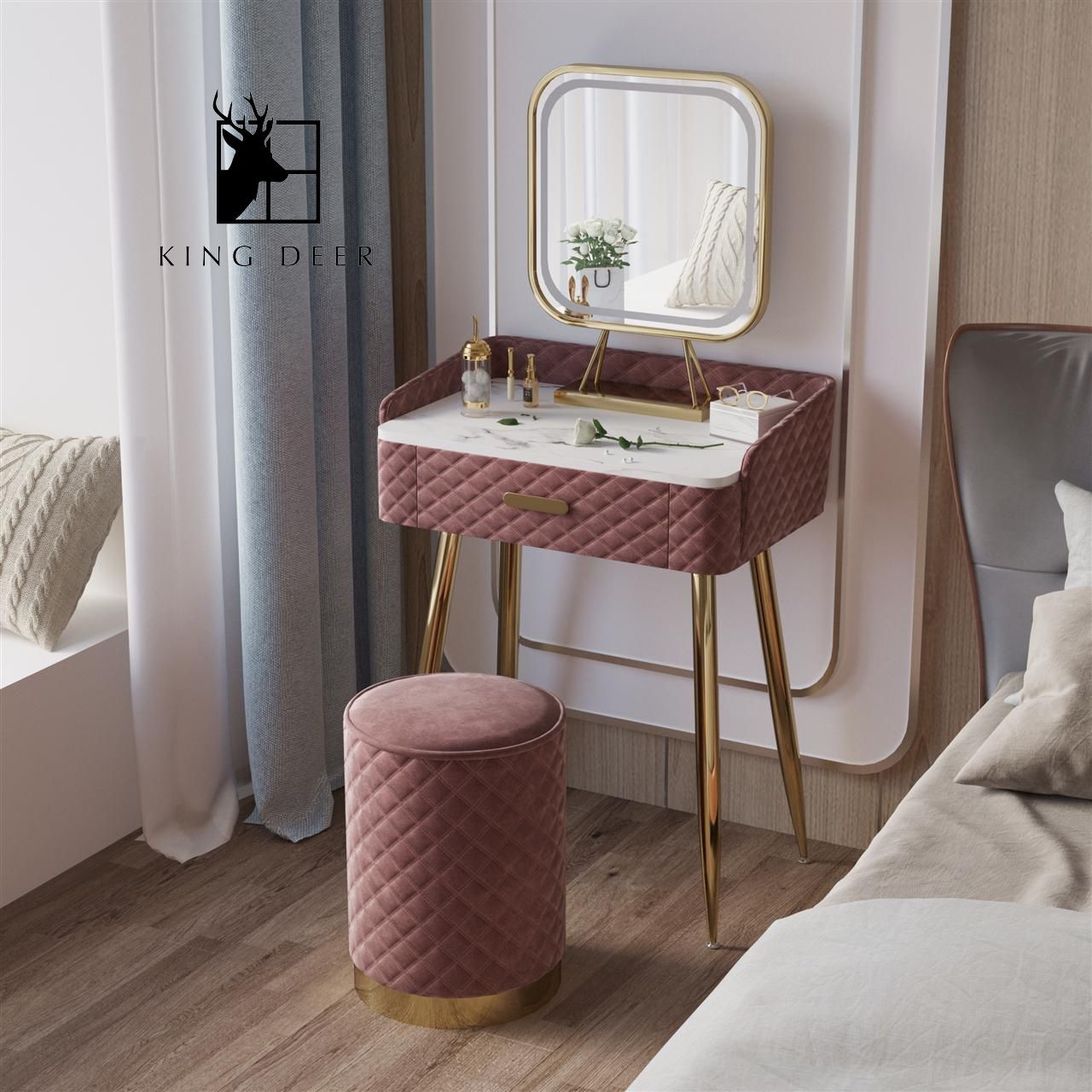 BTD-0495 Bàn trang điểm Kiera hiện đại, BTD-049