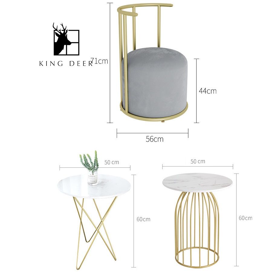 Bộ bàn ghế ban công Eirian phong cách Bắc Âu, GBC-004