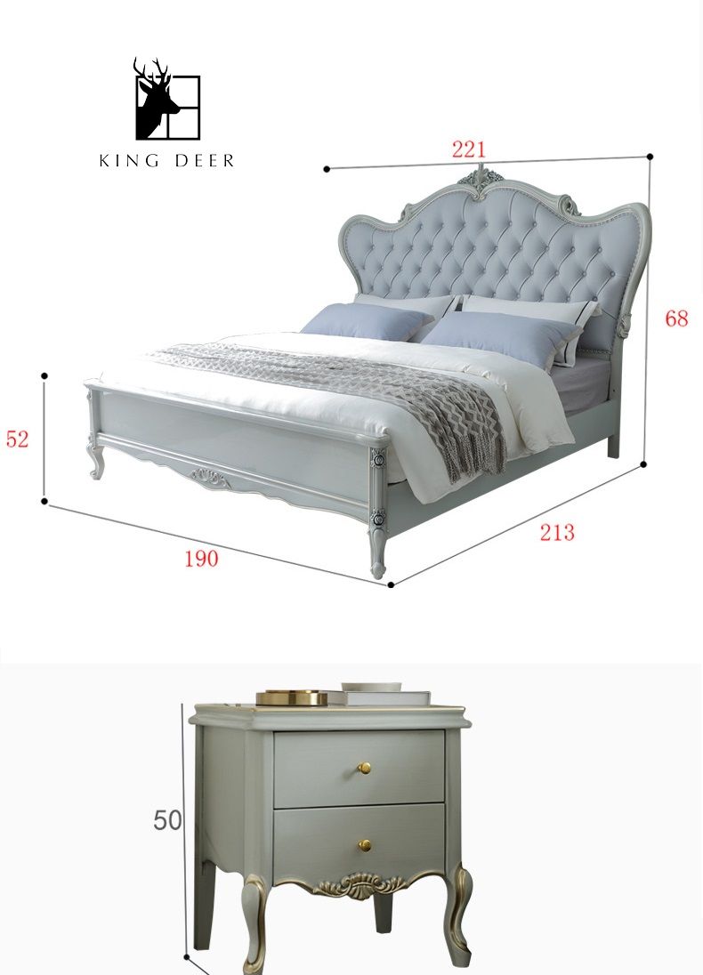 Giường ngủ Phoebe tân cổ điển, GKD-035