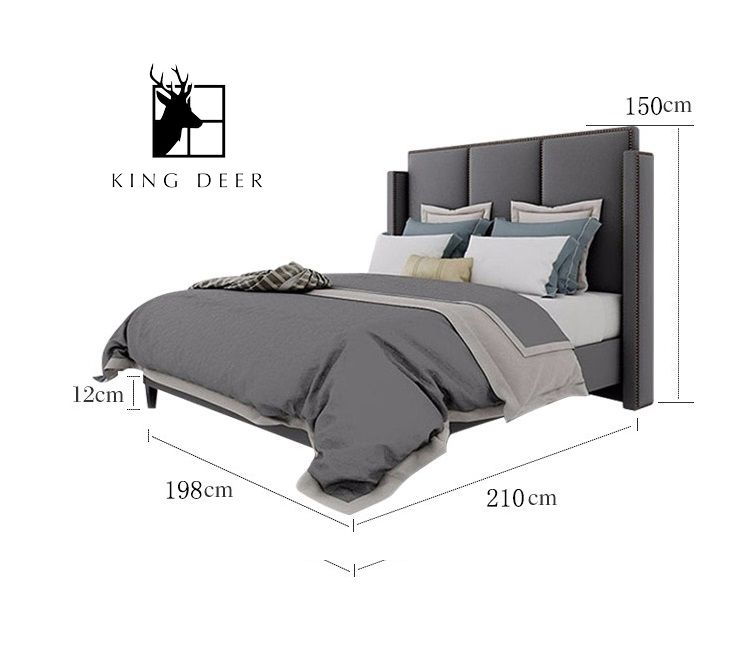 Giường ngủ Rowena phong cách hiện đại, GKD-045