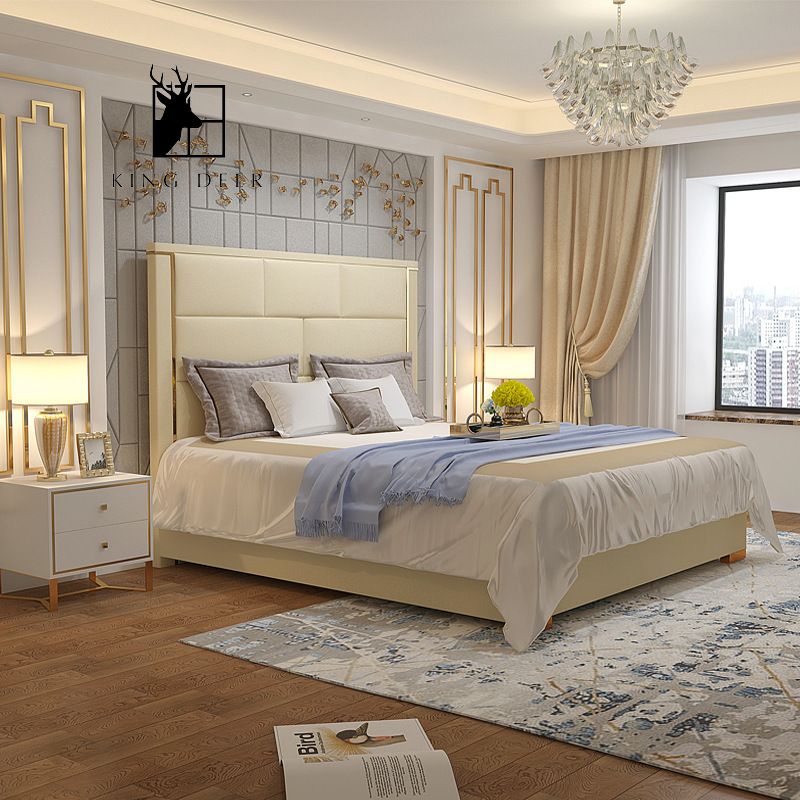 GKD-0522 Giường ngủ Gemma phong cách Bắc Âu hiện đại, GKD-052