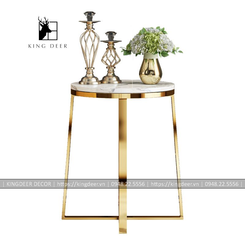 KD_BGSF_0553 Bàn góc sofa inox 304 mạ titan cao cấp, BGKD-25