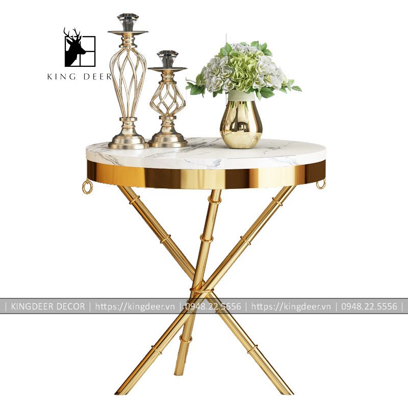 KD_BGSF_0564 Bàn góc sofa mạ titan chân 3 chạc