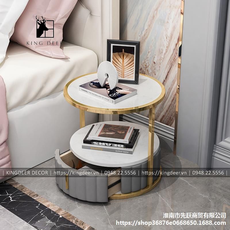 KD_BGSF_0642 bàn góc sofa Amiry - inox 304 mạ titan - BGKD-034