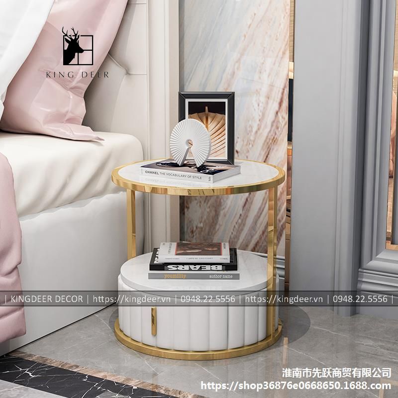 KD_BGSF_0649 bàn góc sofa Amiry - inox 304 mạ titan - BGKD-034