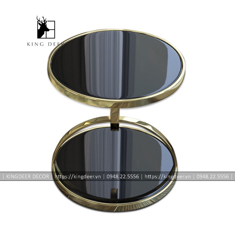 KD_BGSF_0662 Bàn góc sofa Lena - Inox 304 mạ titan, BGKD-037