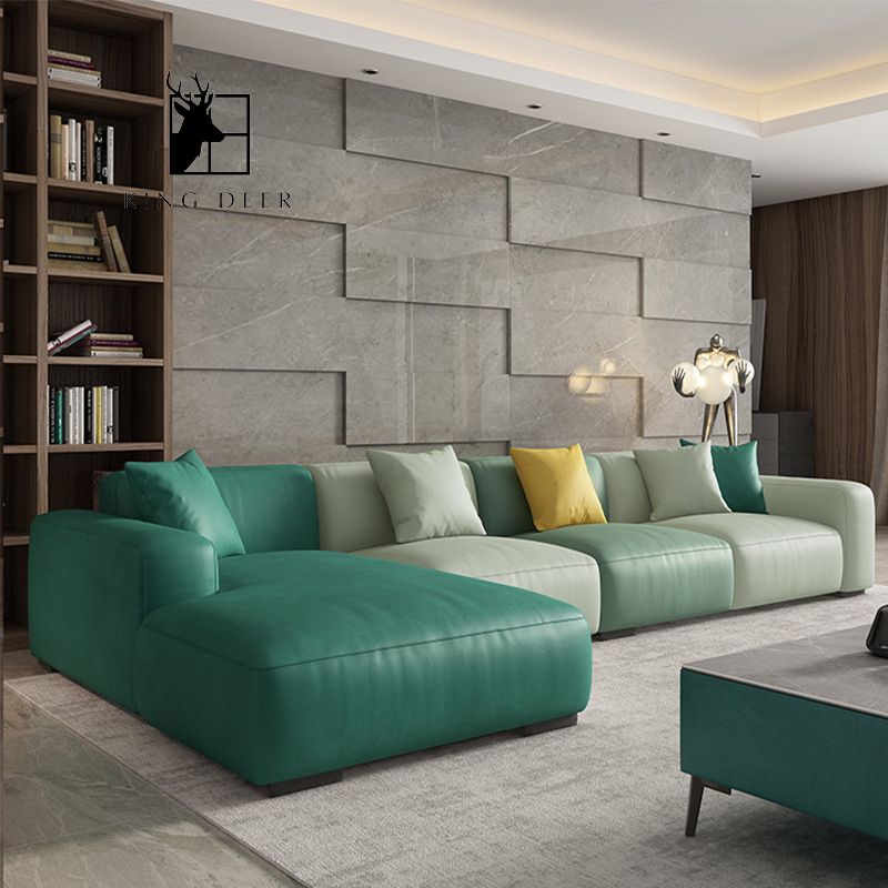 SFKD-0125 Ghế sofa Lily bọc da hiện đại, SFKD-012