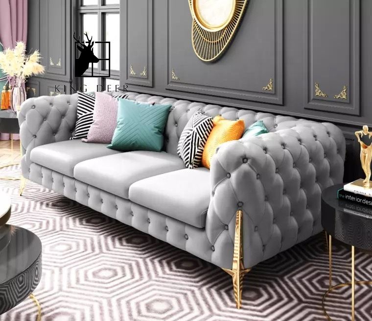 SFKD-0172 Ghế sofa Jasmine bọc da hiện đại, SFKD-017