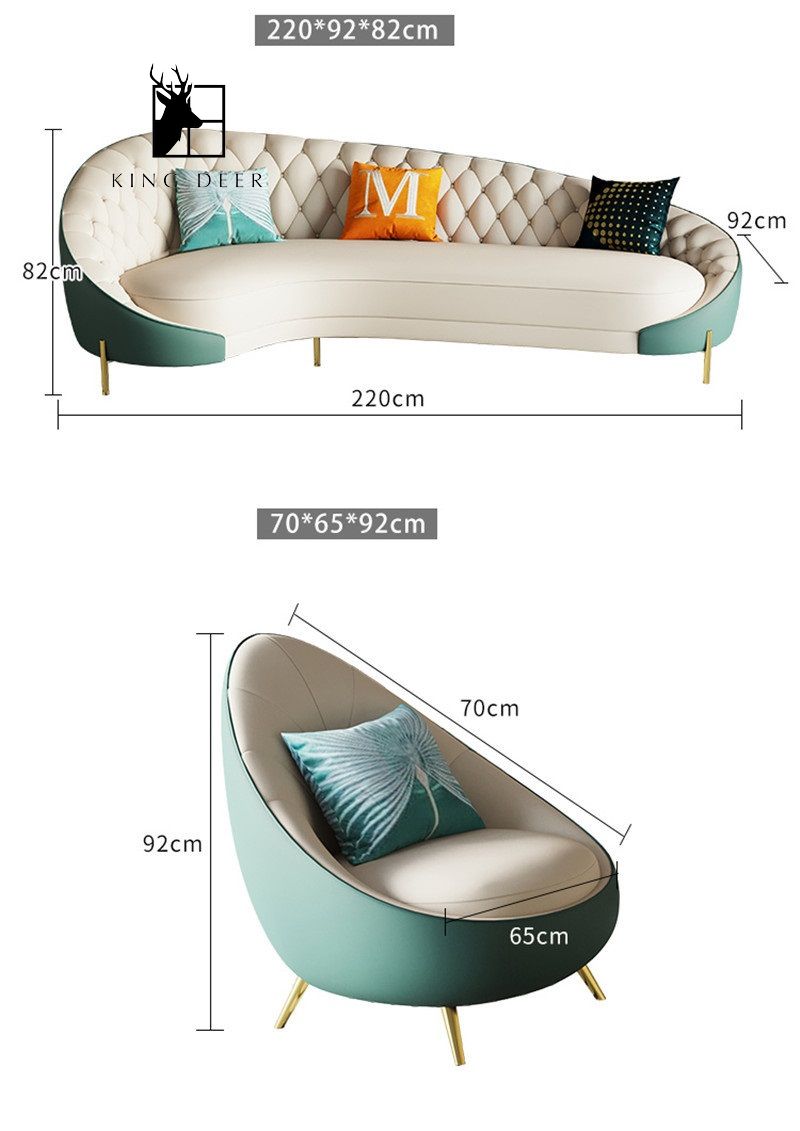 Ghế sofa Roxana bọc da hiện đại, SFKD-019