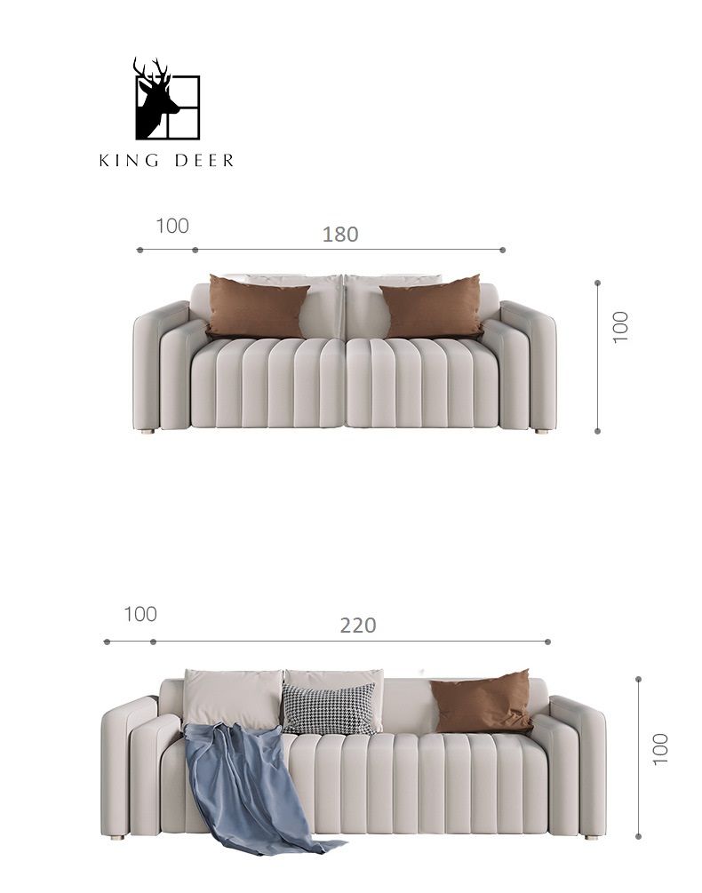 Ghế sofa Heulwen bọc da hiện đại, SFKD-024