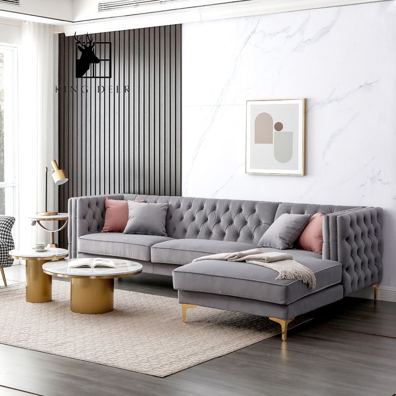 SFKD-0332 Ghế sofa Selina bọc nỉ nhung hiện đại, SFKD-033