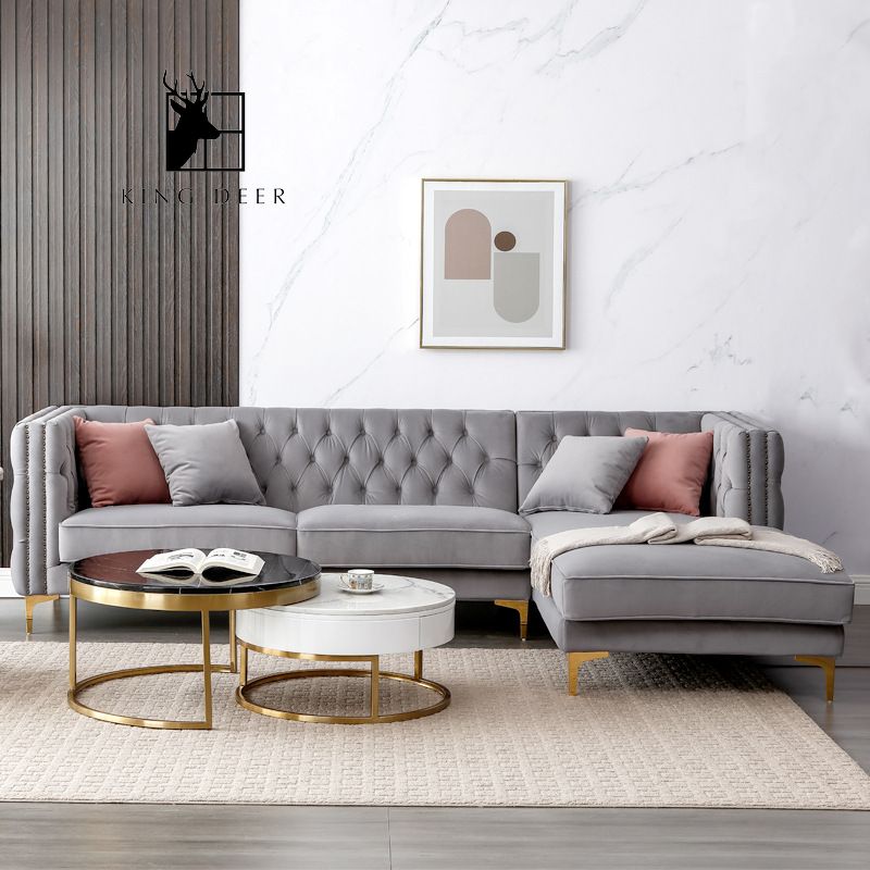 SFKD-0333 Ghế sofa Selina bọc nỉ nhung hiện đại, SFKD-033