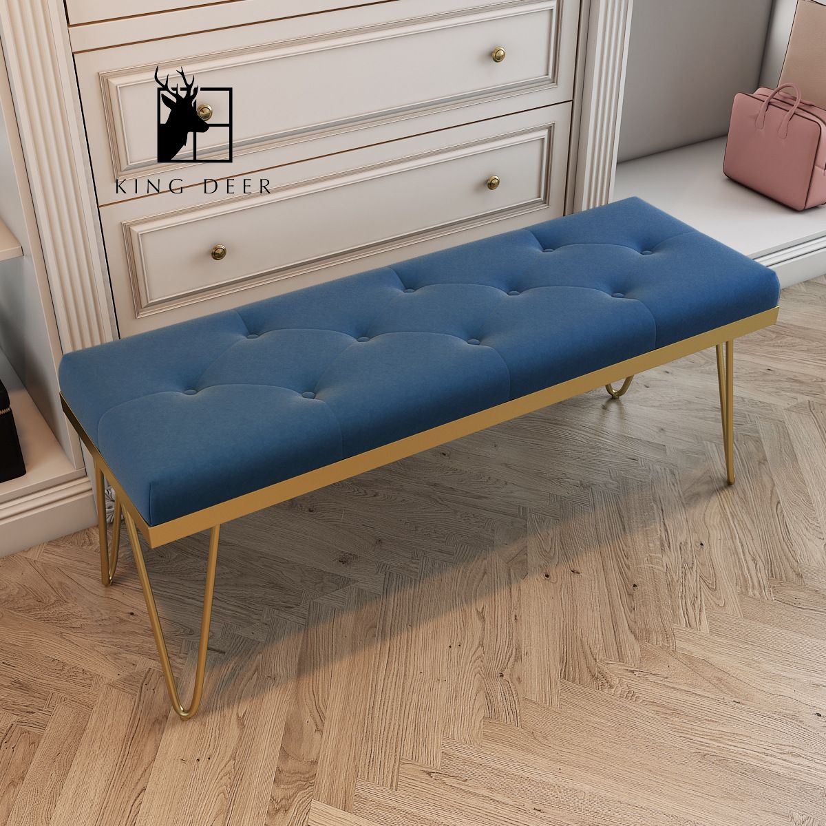 GCG-0072 Ghế cuối giường Frederick phong cách Bắc Âu, GCG-007