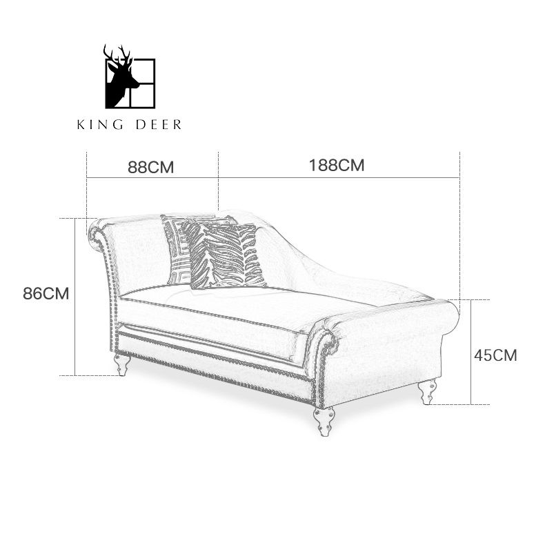 Ghế cuối giường Abraham phong cách Bắc Âu, GCG-009