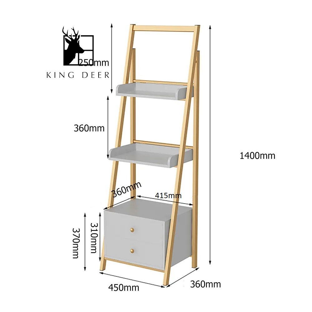 Tủ sách bậc thang phong cách hiện đại, TS-004