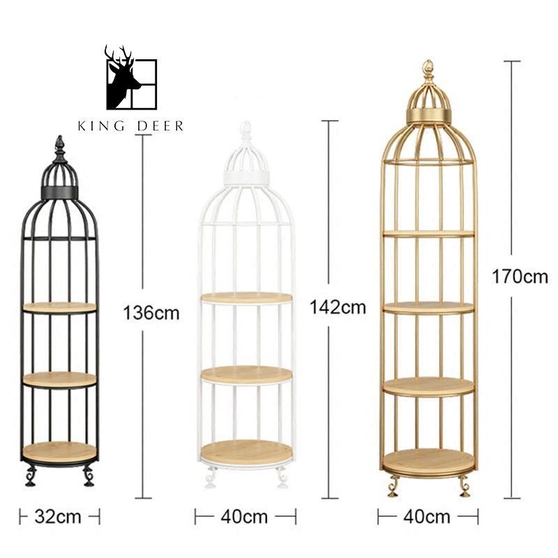 Kệ lồng chim mặt gỗ cao su Bắc Âu, TS-032